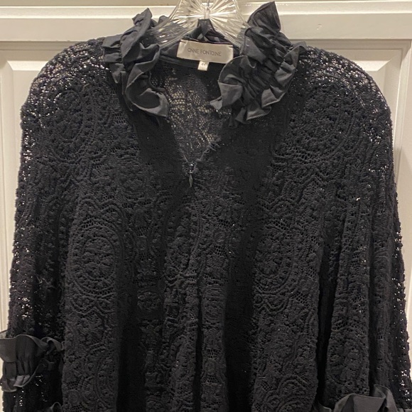 Anne Fontaine Black Lace Blouse - Picture 8 of 10